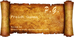 Preidt Gyoma névjegykártya